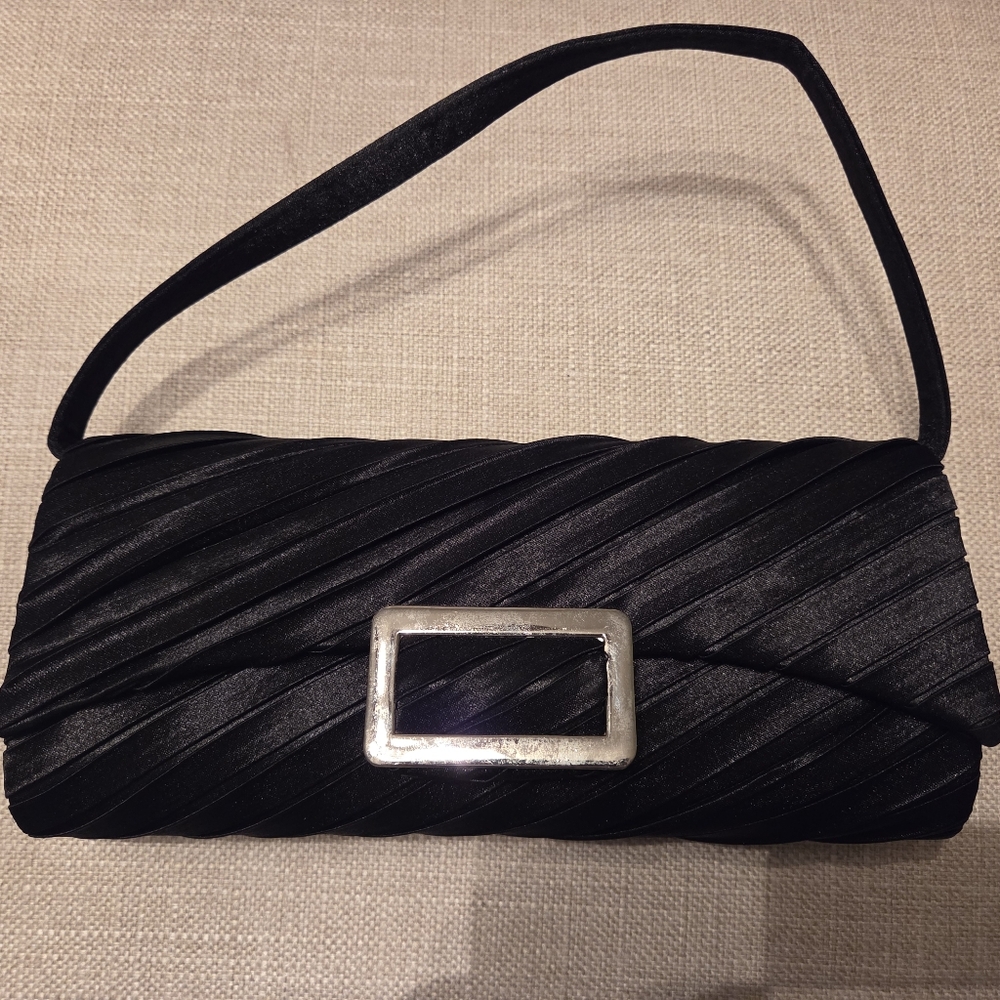 Black Satin Clutch
